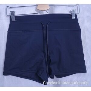 New Vuori Swim Shortly Swimsuit Bottoms Women's size XS Black Drawstring